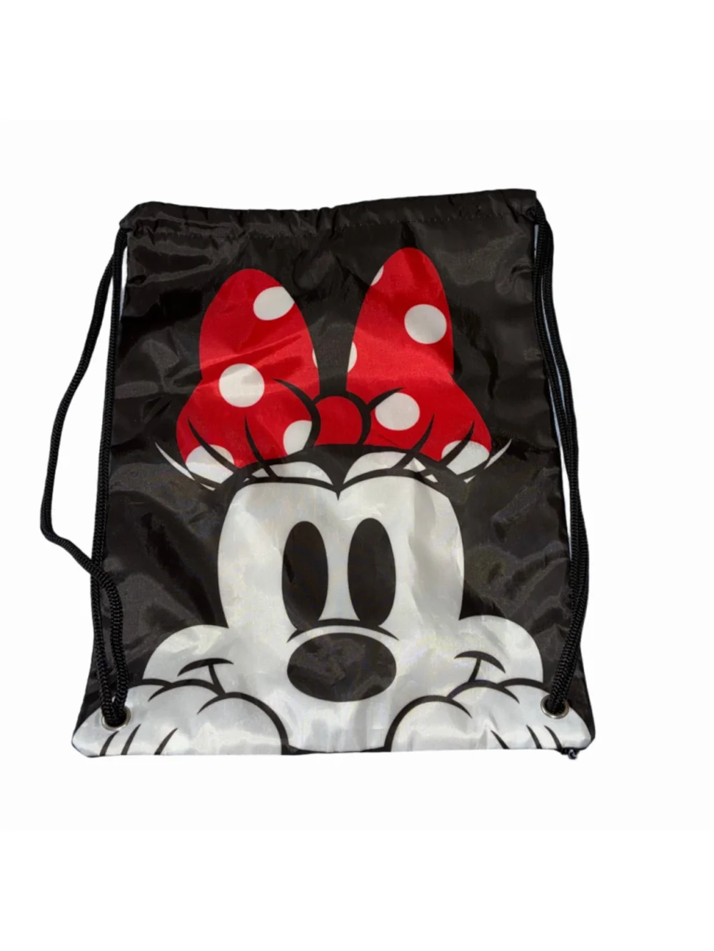 Girls Disney Minnie Mouse Drawstring Bag One Size Black Red